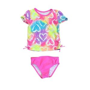 The Children Place Tie-Dye Pink Two Piece Bathing Suit 3T
